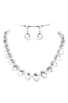 Pear Connection Crystal Necklace Set