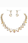Pear Connection Crystal Necklace Set