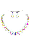 Pear Connection Crystal Necklace Set