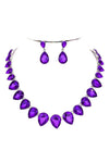 Pear Connection Crystal Necklace Set