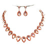 Pear Connection Crystal Necklace Set