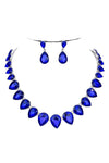 Pear Connection Crystal Necklace Set