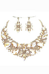 Floral Crystal Necklace Set