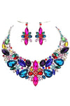 Floral Crystal Necklace Set