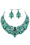 Floral Crystal Necklace Set