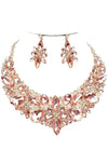 Floral Crystal Necklace Set