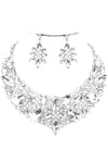 Floral Crystal Necklace Set