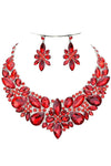 Floral Crystal Necklace Set