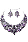 Floral Crystal Necklace Set