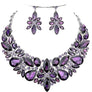 Floral Crystal Necklace Set