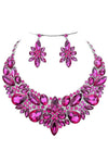 Floral Crystal Necklace Set