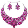 Floral Crystal Necklace Set