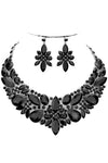 Floral Crystal Necklace Set