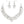 Double Row Pear Crystal Necklace Set