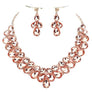 Double Row Pear Crystal Necklace Set