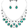 Multi Lines of Pear Necklace Set