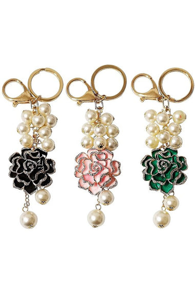 Rose Key Chain Bag Charm