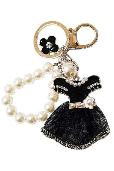 Flower Dress Handle Key Chain Bag Charm