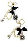 Perfume Pearls Handle Key Chain Bag Charm