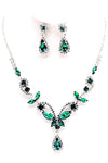 PROM Bridal wedding rhinestone necklace set