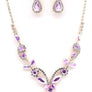PROM Bridal wedding rhinestone necklace set