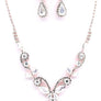 PROM Bridal wedding rhinestone necklace set