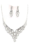 PROM Bridal wedding rhinestone necklace set