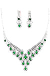 PROM Bridal wedding rhinestone necklace set