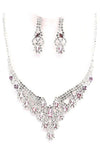 PROM Bridal wedding rhinestone necklace set