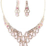 PROM Bridal wedding rhinestone necklace set