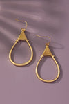 Teardrop hoop earrings with wire wrapped