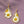 Teardrop resin earrings with dried flowers