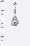 Long Teardrop Chandelier Bridal Earrings