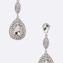Long Teardrop Chandelier Bridal Earrings