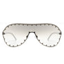 Oversize Rhinestone Fashion Aviator Sunglasses