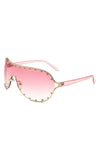 Oversize Rhinestone Fashion Aviator Sunglasses