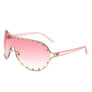 Oversize Rhinestone Fashion Aviator Sunglasses
