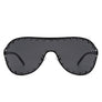 Oversize Rhinestone Fashion Aviator Sunglasses
