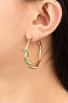 Snake hoop earrings