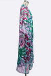 Vibrant Printed Long Kimono Cardigan