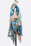 Swirly Print Light Weight Kimono Cardigan