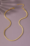 Real gold dipped braided chain necklace