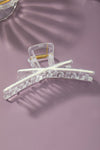 X SHAPE CLEAR HAIR CLAW CLIP WITH ENAMEL COLORS