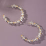 glass bead hoop earrings