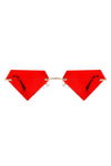 Rimless Triangle Diamond Party Tinted Sunglasses