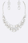 Mix Crystal Statement Bridal Necklace Set