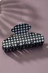 checker pattern hair claw clip