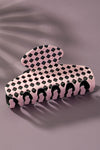 checker pattern hair claw clip