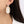 Satin surface two tone geo shape drop earrings