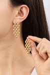 Watch band style post earrings